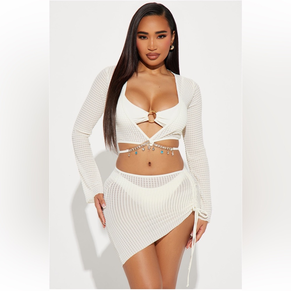 Anika charm chain 4 piece bikini set